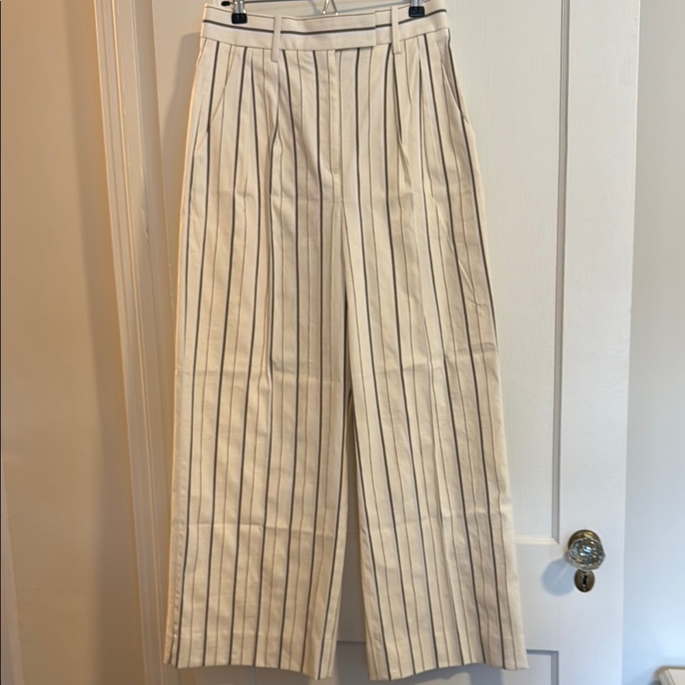Striped Wide-Leg Trousers